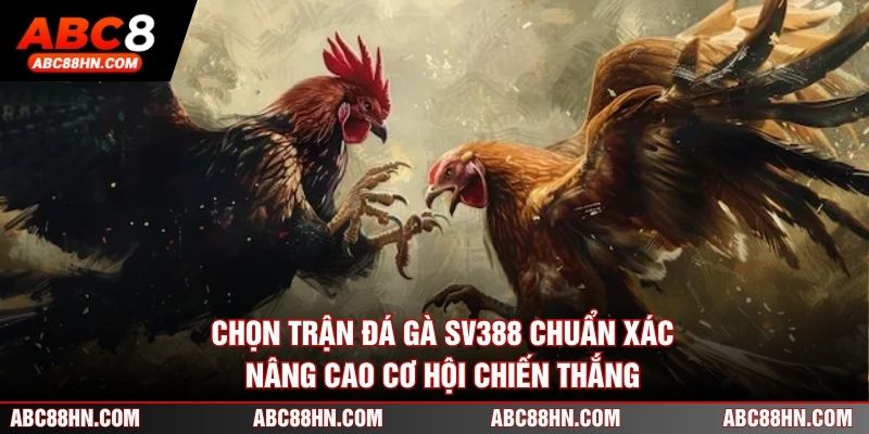 Chọn trận Đá gà SV388 chuẩn xác nâng cao cơ hội chiến thắng