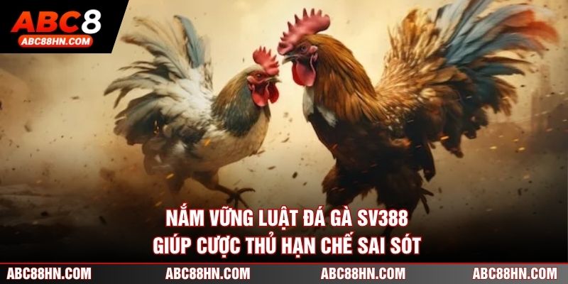 Nắm vững luật Đá gà SV388 giúp cược thủ hạn chế sai sót